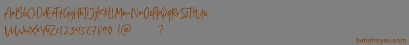 Aisha Blush Font – Brown Fonts on Gray Background