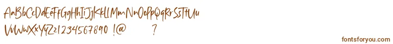 Шрифт Aisha Blush – коричневые шрифты на белом фоне