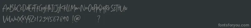Aisha Blush Font – Gray Fonts on Black Background