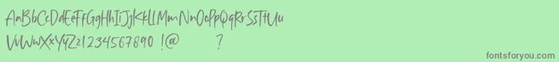 Aisha Blush Font – Gray Fonts on Green Background