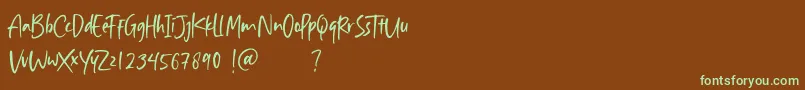 Aisha Blush Font – Green Fonts on Brown Background