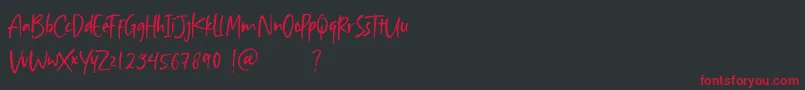 Aisha Blush Font – Red Fonts on Black Background