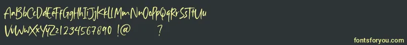 Aisha Blush Font – Yellow Fonts on Black Background