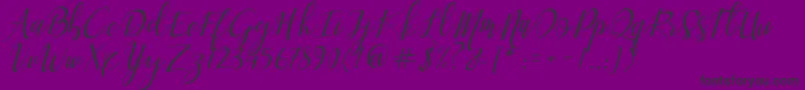 Aisyah Font – Black Fonts on Purple Background