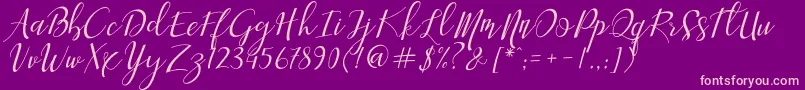 Aisyah Font – Pink Fonts on Purple Background