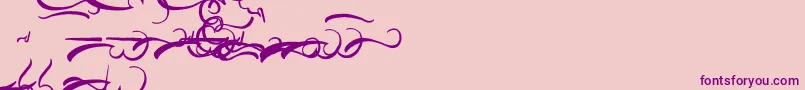 AisyKhadijah Swashed Font – Purple Fonts on Pink Background