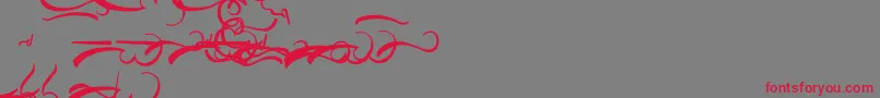 AisyKhadijah Swashed Font – Red Fonts on Gray Background