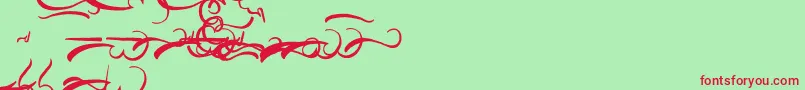 AisyKhadijah Swashed Font – Red Fonts on Green Background