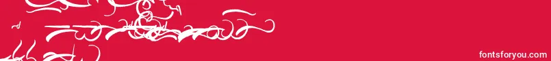 AisyKhadijah Swashed-Schriftart – Weiße Schriften auf rotem Hintergrund