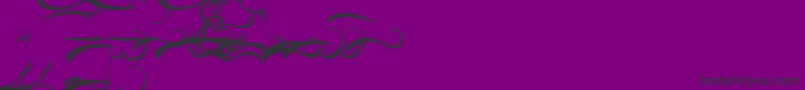Czcionka AisyKhadijah Swashed – czarne czcionki na fioletowym tle