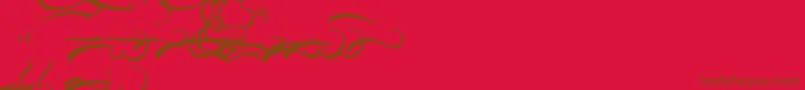 AisyKhadijah Swashed Font – Brown Fonts on Red Background