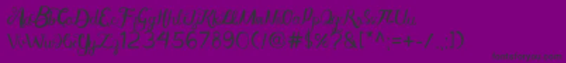 AisyKhadijah Font – Black Fonts on Purple Background