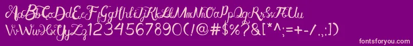 AisyKhadijah Font – Pink Fonts on Purple Background