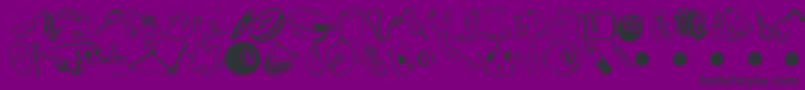 More about Garas Font Garas Font – Black Fonts on Purple Background