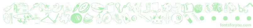 Garas Font – Green Fonts on White Background