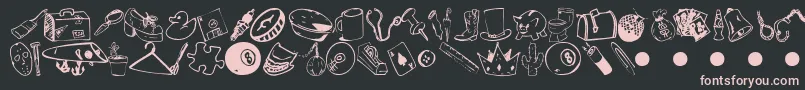 Garas Font – Pink Fonts on Black Background
