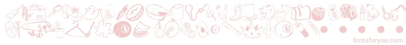 Garas Font – Pink Fonts on White Background