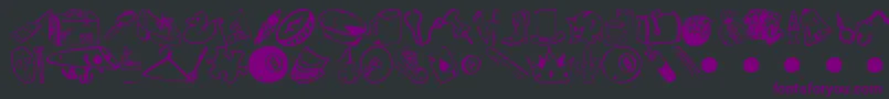 Garas Font – Purple Fonts on Black Background