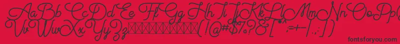 Aiushtya Free Font – Black Fonts on Red Background