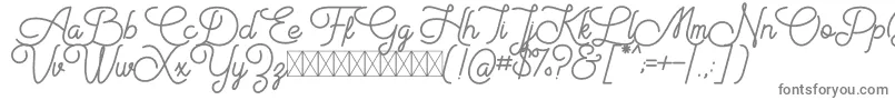 フォントAiushtya Free – 白い背景に灰色の文字