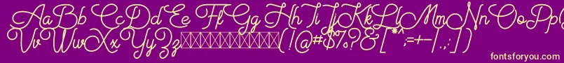 fuente Aiushtya Free – Fuentes Amarillas Sobre Fondo Morado