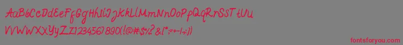 Ajieb Font – Red Fonts on Gray Background