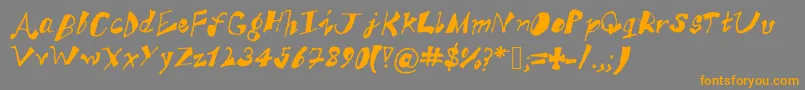 ak  s funky trunky Font – Orange Fonts on Gray Background