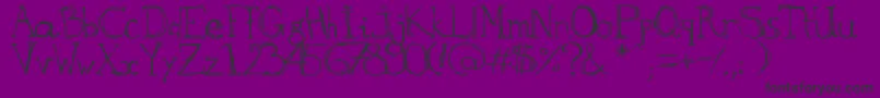 aKa-Schriftart – Schwarze Schriften auf violettem Hintergrund