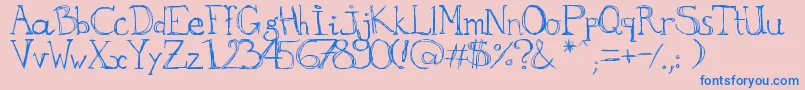 fuente aKa – Fuentes Azules Sobre Fondo Rosa