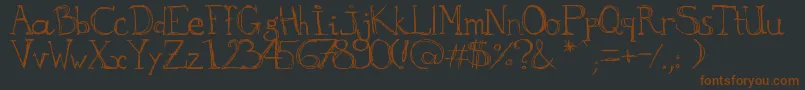 aKa Font – Brown Fonts on Black Background