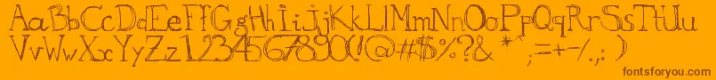 aKa Font – Brown Fonts on Orange Background