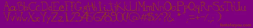 aKa Font – Brown Fonts on Purple Background