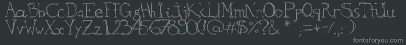 aKa-Schriftart – Graue Schriften auf schwarzem Hintergrund
