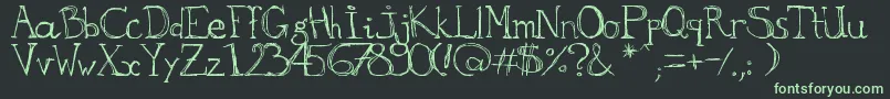 aKa Font – Green Fonts on Black Background