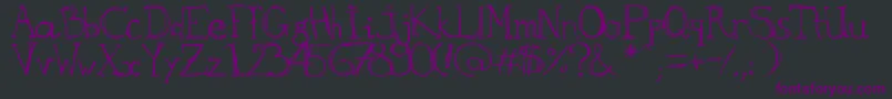 aKa-Schriftart – Violette Schriften auf schwarzem Hintergrund