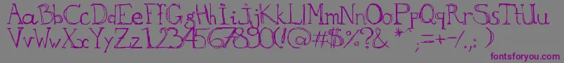 Czcionka aKa – fioletowe czcionki na szarym tle