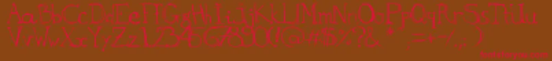 aKa Font – Red Fonts on Brown Background