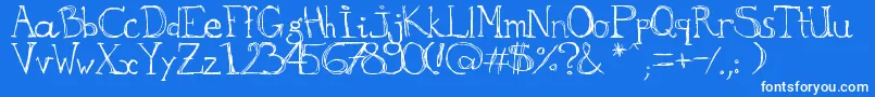 aKa Font – White Fonts on Blue Background
