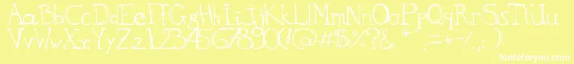aKa Font – White Fonts on Yellow Background