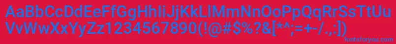 akaPotsley Font – Blue Fonts on Red Background