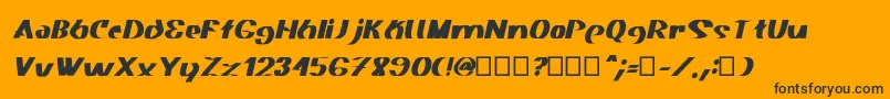 Akasic Medium Italic Font – Black Fonts on Orange Background