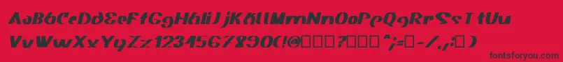 Akasic Medium Italic Font – Black Fonts on Red Background
