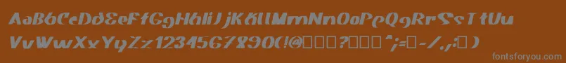 Akasic Medium Italic Font – Gray Fonts on Brown Background