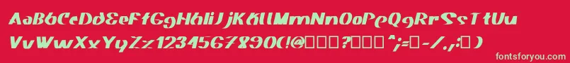 Akasic Medium Italic Font – Green Fonts on Red Background