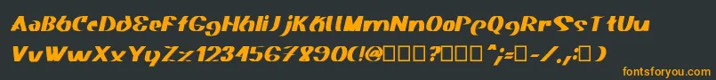 Lisätietoja Akasic Medium Italic-fontista Akasic Medium Italic-fontti – oranssit fontit mustalla taustalla