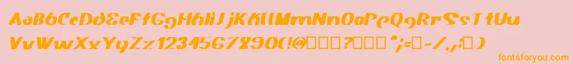 Akasic Medium Italic Font – Orange Fonts on Pink Background