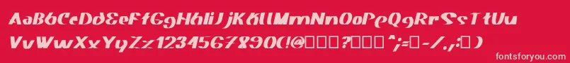 Akasic Medium Italic Font – Pink Fonts on Red Background