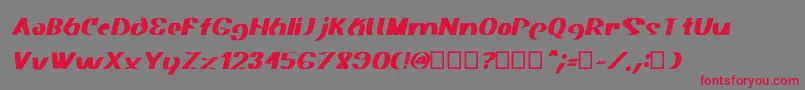 Akasic Medium Italic Font – Red Fonts on Gray Background