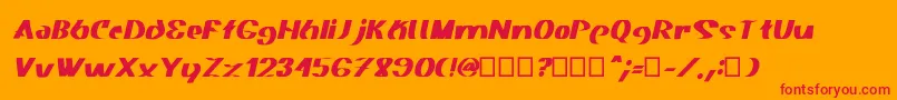 Akasic Medium Italic Font – Red Fonts on Orange Background