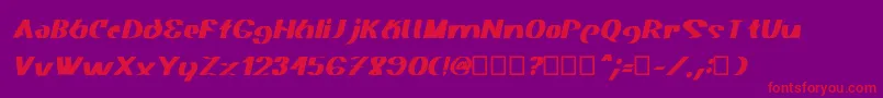 Шрифт Akasic Medium Italic – красные шрифты на фиолетовом фоне